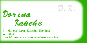 dorina kapche business card